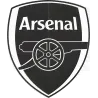 Аппликация на ткань «Логотип Arsenal FC - Арсенал черно-белый» - термонаклейка